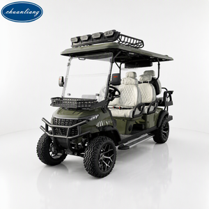 Luxury 6 Seater Electric Golf Cart Utility Vehicle 4X4 Lifted Hunting Buggy 50-70Km/h Speed 90km Range for Resort Hotel