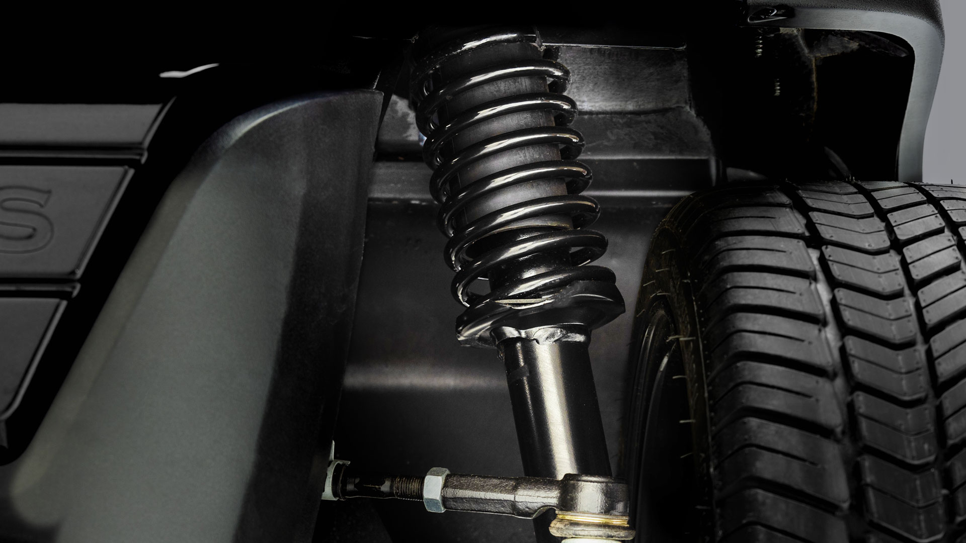 Automotive Coil-Over Shock Suspension System for Electric Carts