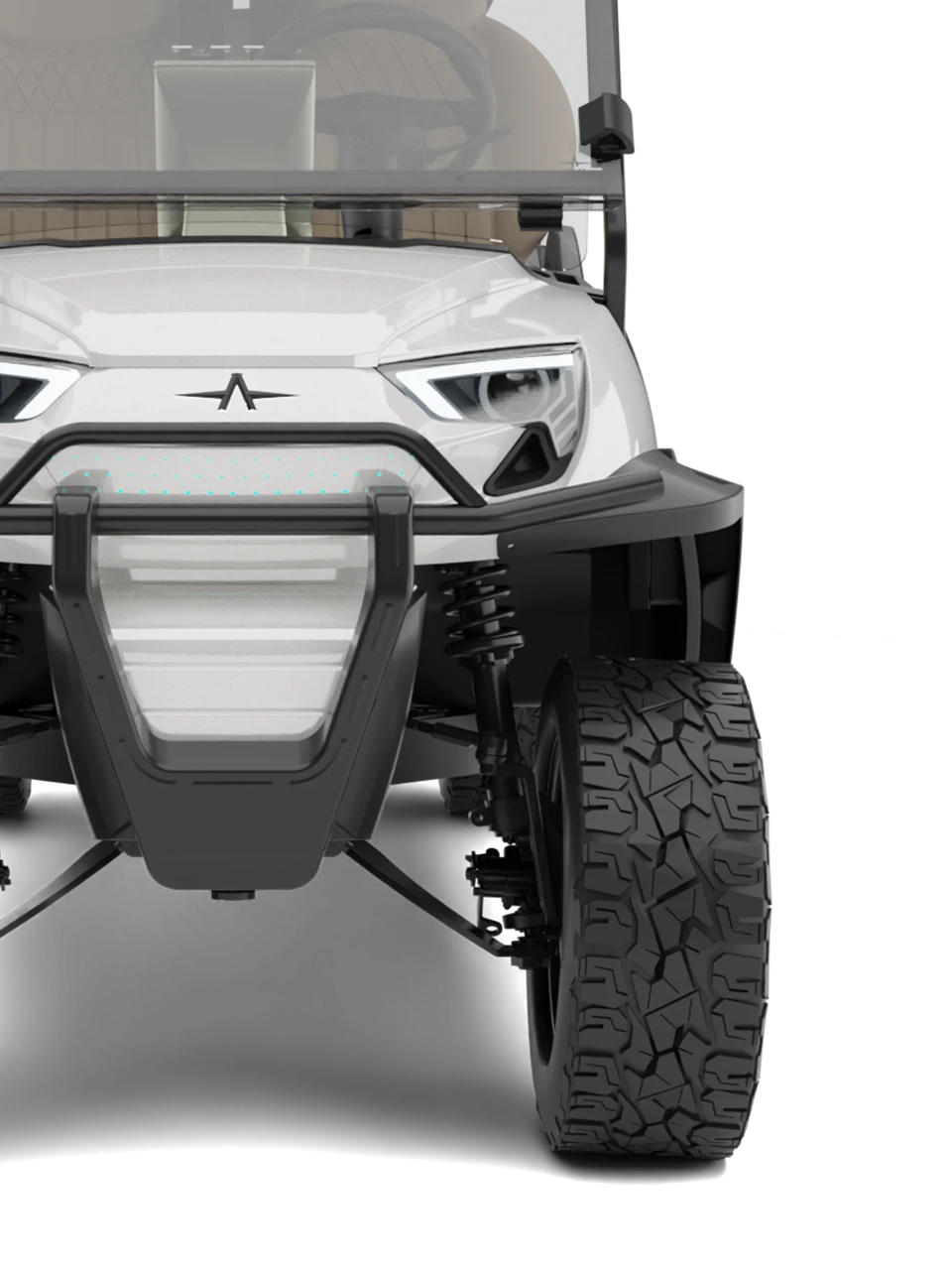 Atlas MAX 6-Passenger Lifted Electric Golf Cart Front Profile